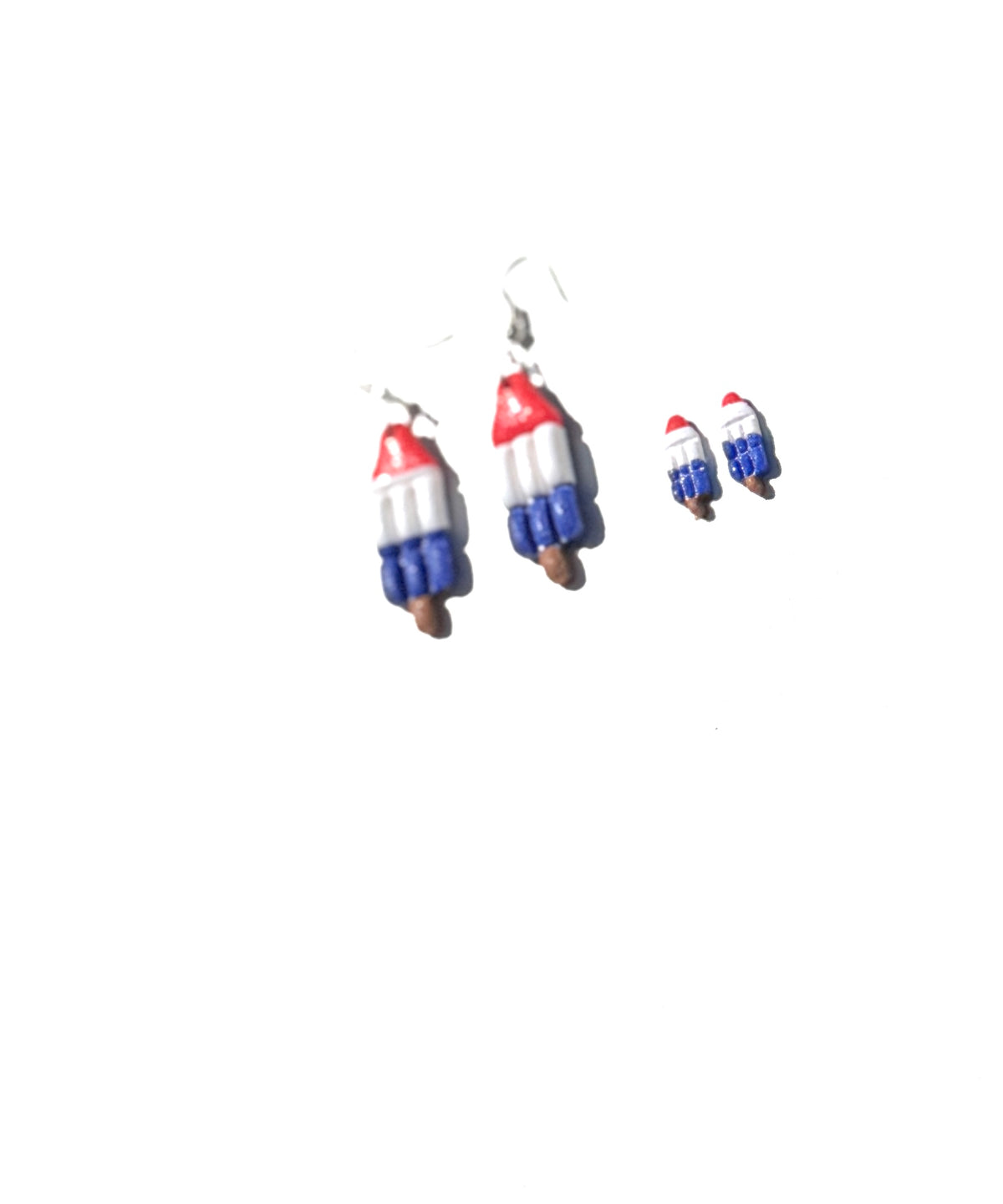 Patriotic Popsicle Clay Earrings