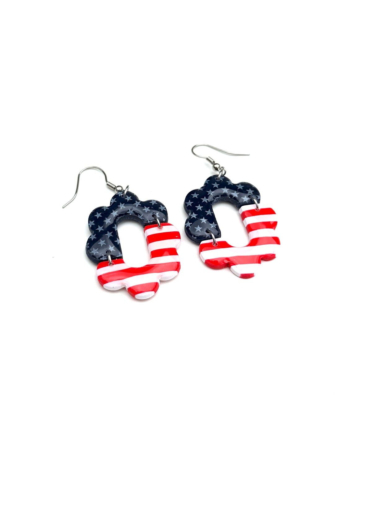 Star-Spangled Arch Clay Dangle Earrings