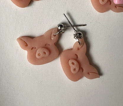 Piglet Polymer Clay Dangle Earrings