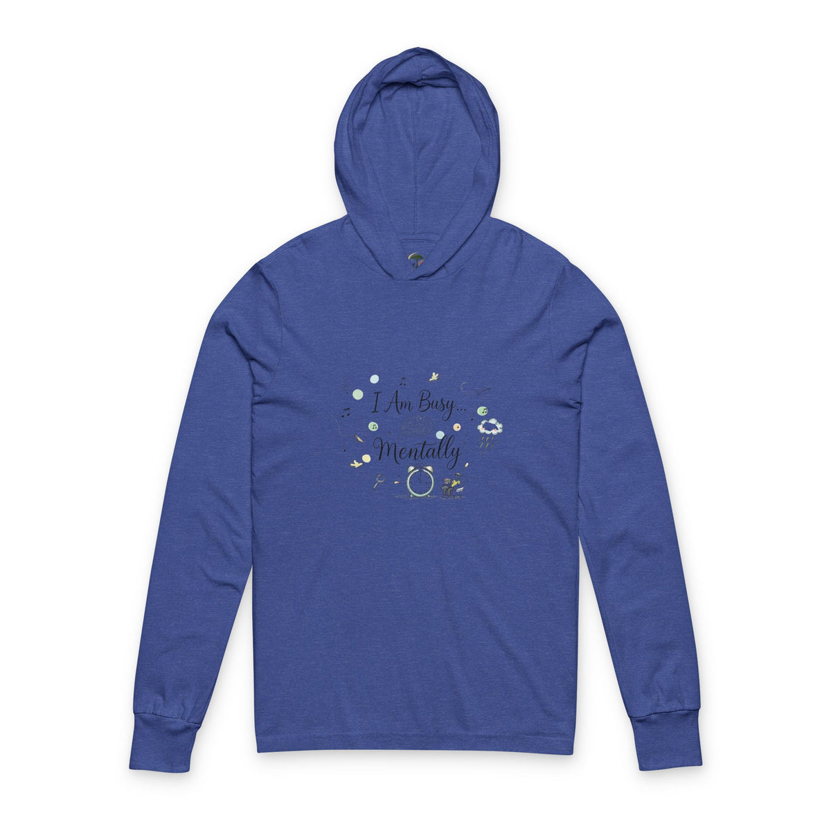 I Am Busy Mentally Hooded Long-Sleeve Tee