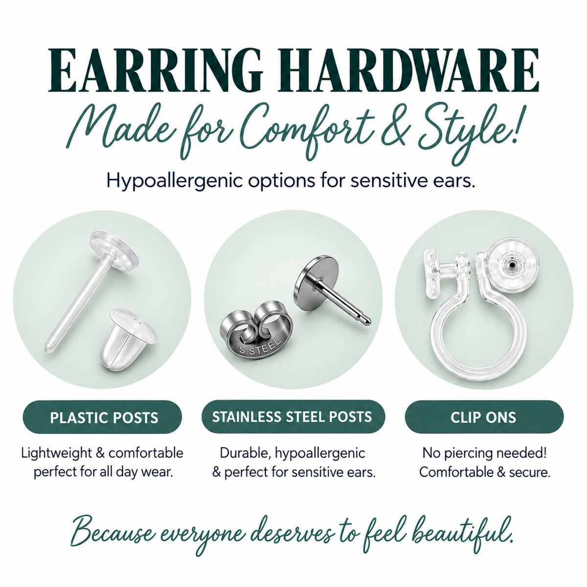 Earring hardware options guide