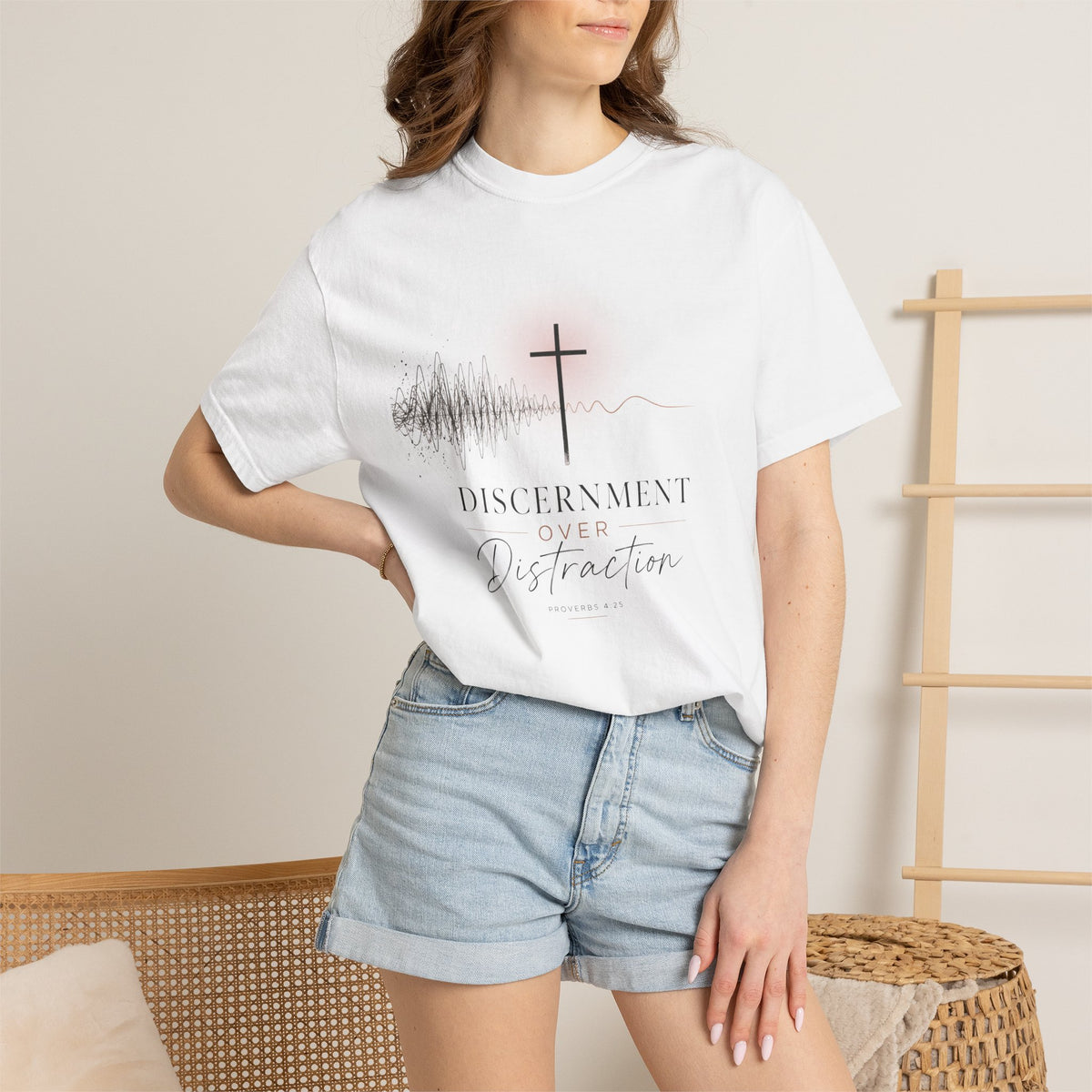 Discernment Over Distraction Cross T-Shirt