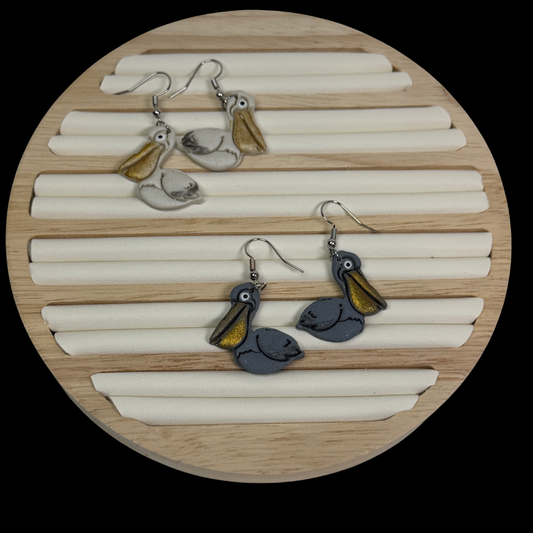 Pelican Clay Dangle Earrings
