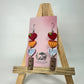 Back-to-School Heart Stack Clay Dangle Earrings