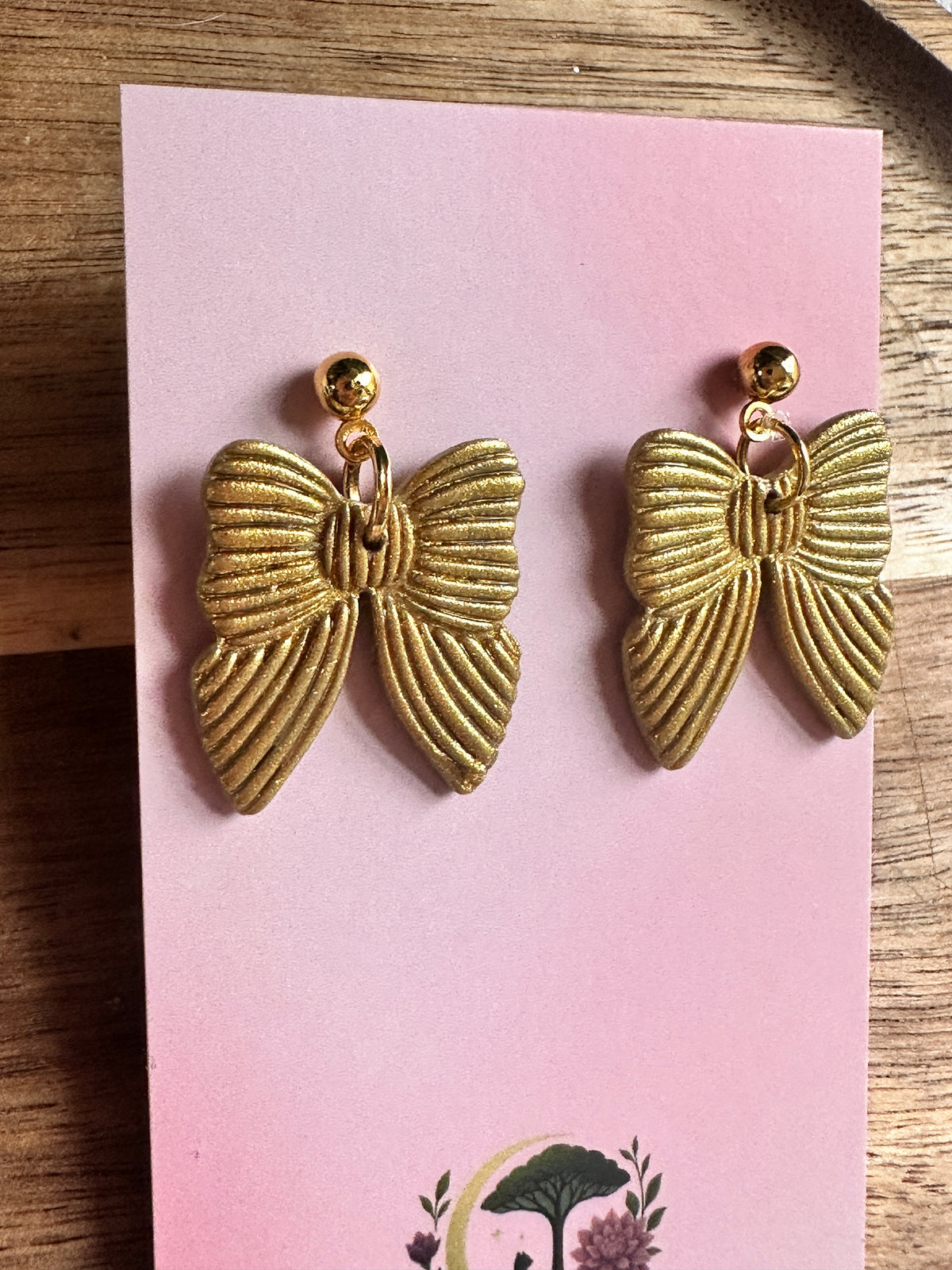 Mini Grace Bows Polymer Clay Dangle Earrings