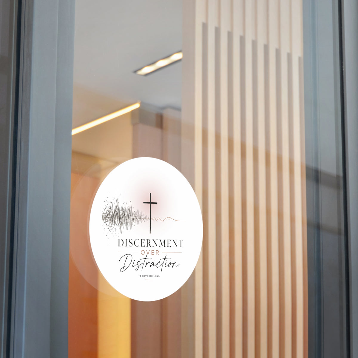 Discernment Over Distraction Round Sticker