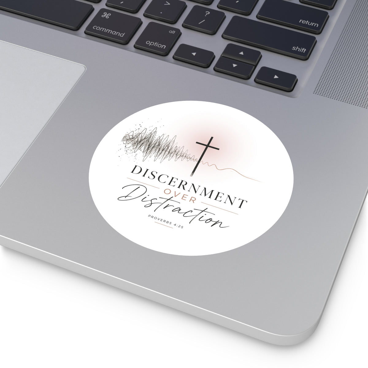 Discernment Over Distraction Round Sticker