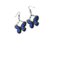 Blue Butterfly Chain-Link Clay Dangle Earrings