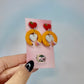 Teacher Pencil Heart Earrings