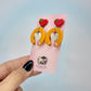 Teacher Pencil Heart Earrings