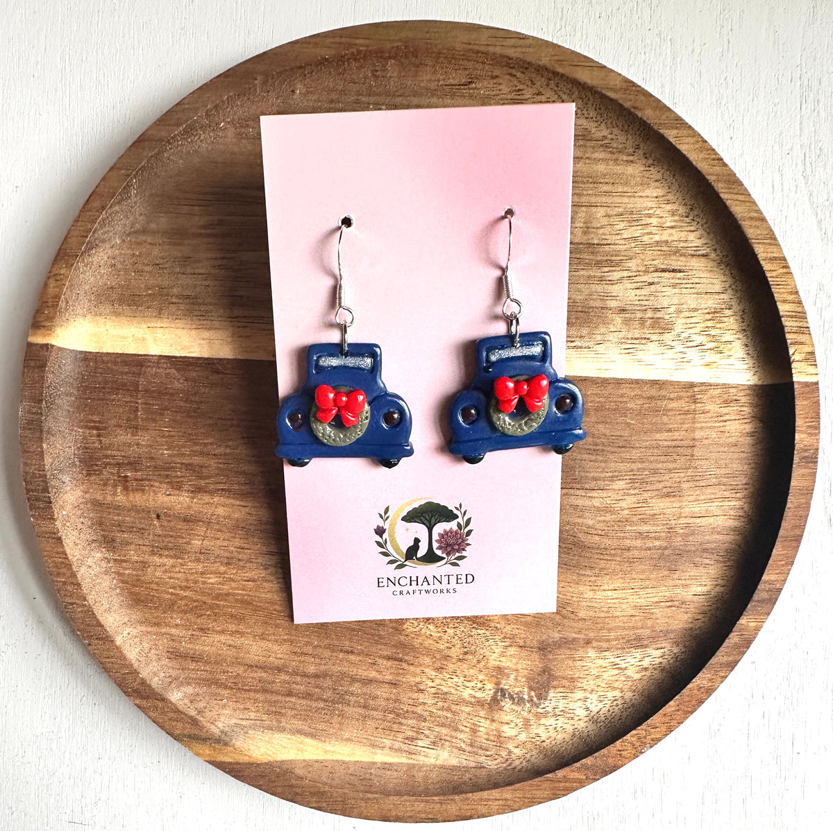Classic Car Polymer Clay Dangle Earrings