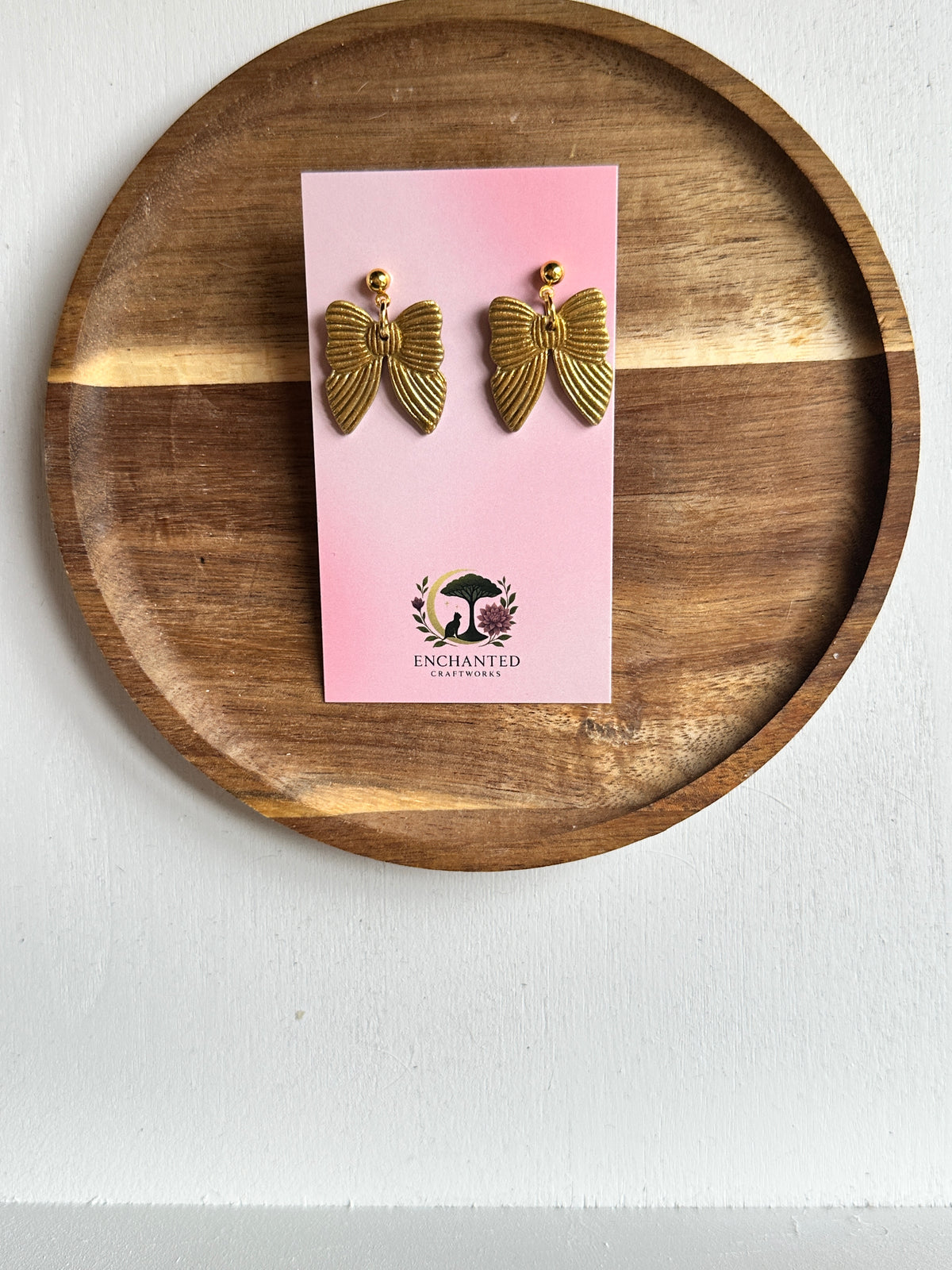 Mini Grace Bows Polymer Clay Dangle Earrings