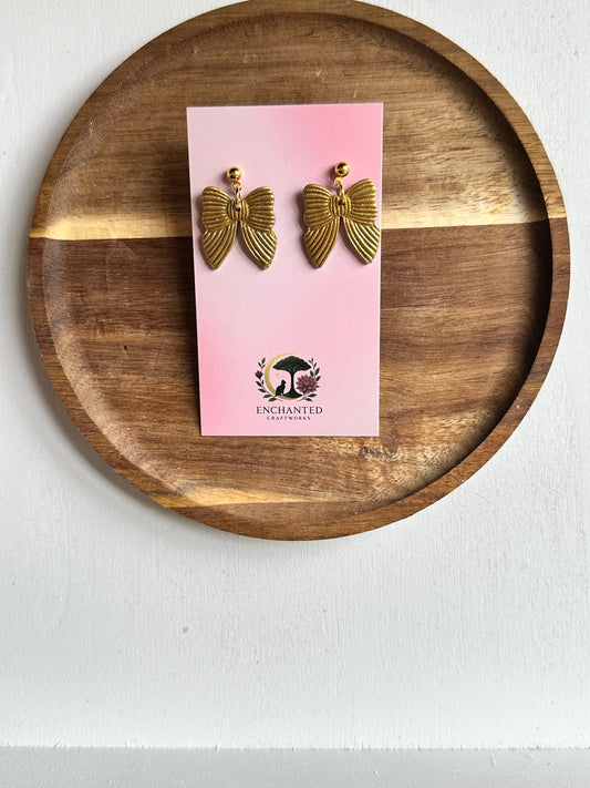 Mini Grace Bows Polymer Clay Dangle Earrings