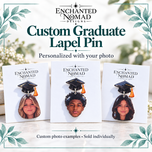 Custom Graduation Photo Lapel Pin
