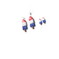 Patriotic Popsicle Clay Earrings