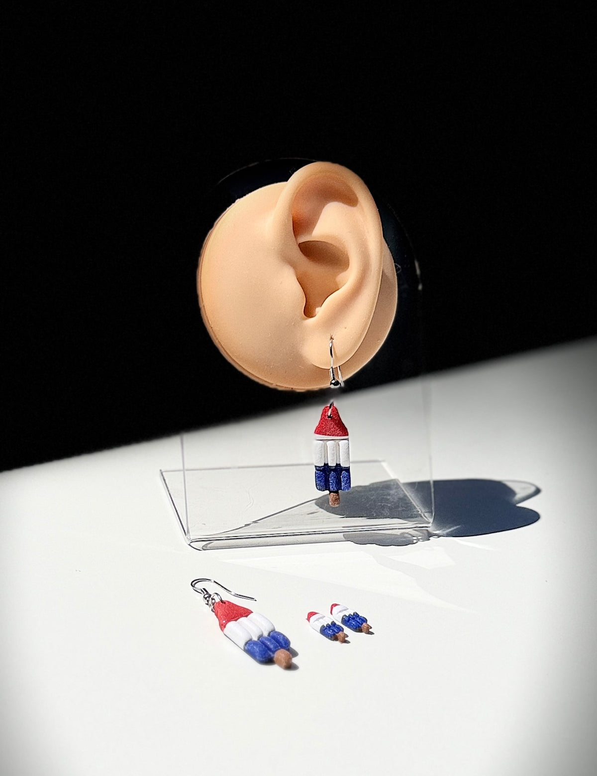 Patriotic Popsicle Clay Earrings