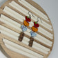 Back-to-School Heart Stack Clay Dangle Earrings
