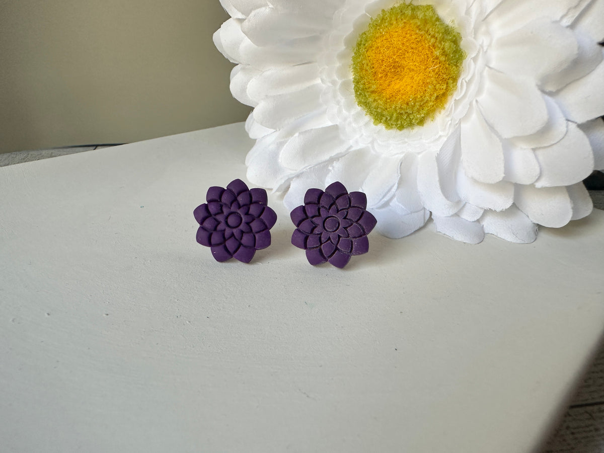 Chakra - Inspired Polymer Clay Stud Earrings