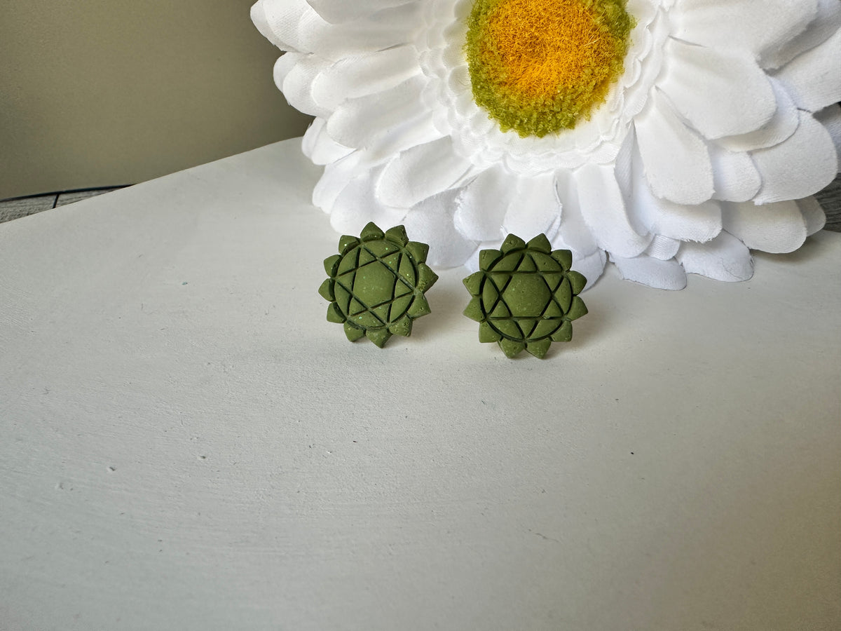 Chakra - Inspired Polymer Clay Stud Earrings