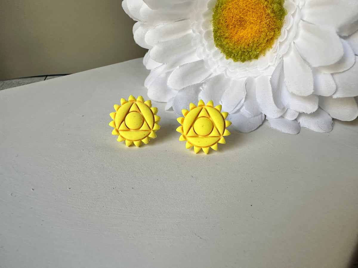 Chakra - Inspired Polymer Clay Stud Earrings