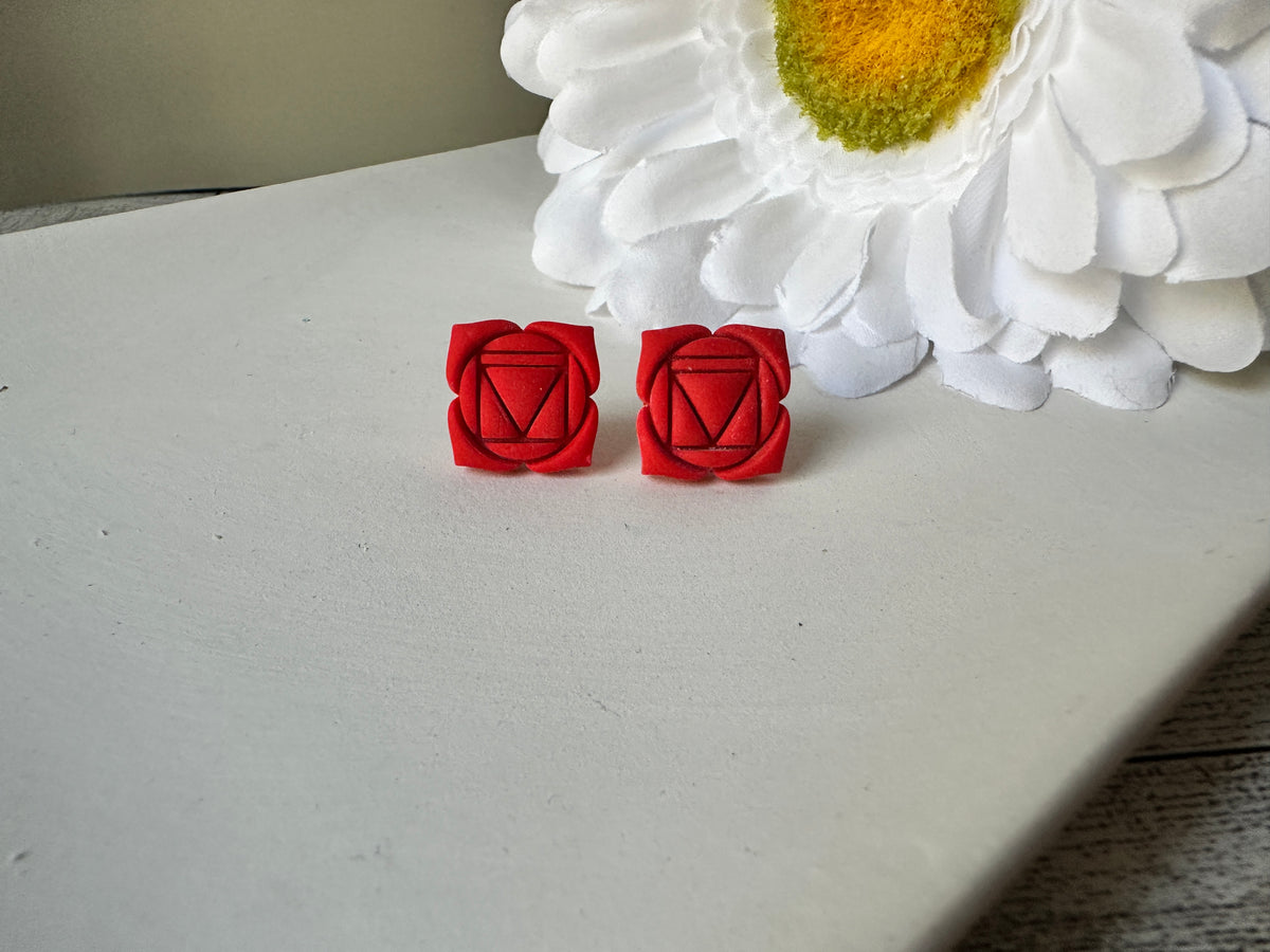 Chakra - Inspired Polymer Clay Stud Earrings