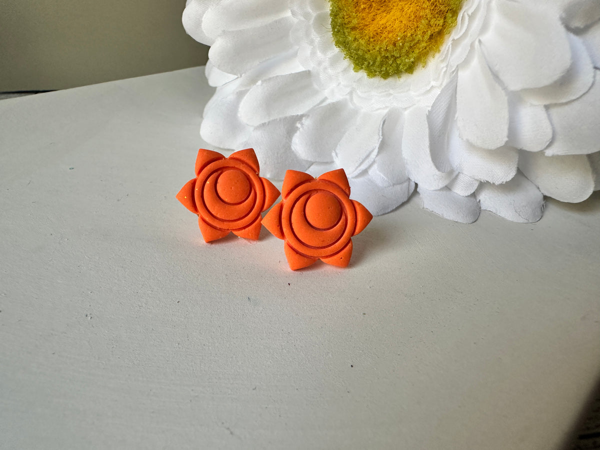 Chakra - Inspired Polymer Clay Stud Earrings