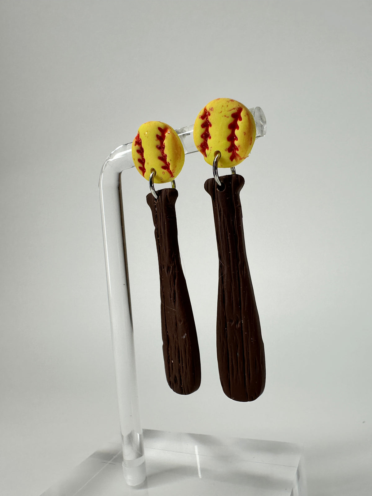 Baseball & Softball Polymer Clay Dangle Earrings