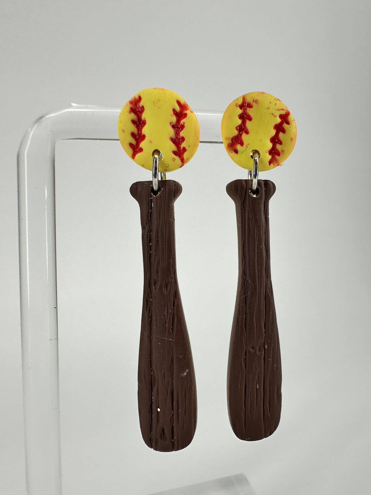 Baseball & Softball Polymer Clay Dangle Earrings