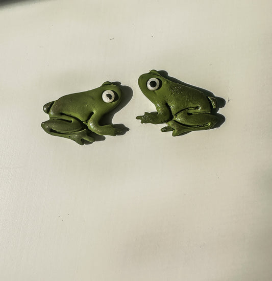 Enchanted Frog | Polymer Clay Stud Earrings