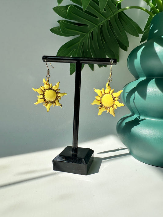 Golden Sunshine | Sun Polymer Clay Dangles