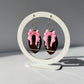 Football Bow Polymer Clay Hoop Earrings