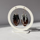 Football Bow Polymer Clay Hoop Earrings