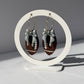 Football Bow Polymer Clay Hoop Earrings