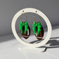 Football Bow Polymer Clay Hoop Earrings