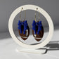 Football Bow Polymer Clay Hoop Earrings