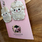 Little Lamb Sheep Polymer Clay Stud Dangle Earrings