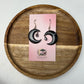 Celestial Crescent Moon Clay Dangle Earrings