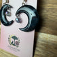 Celestial Crescent Moon Clay Dangle Earrings