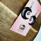 Celestial Crescent Moon Clay Dangle Earrings