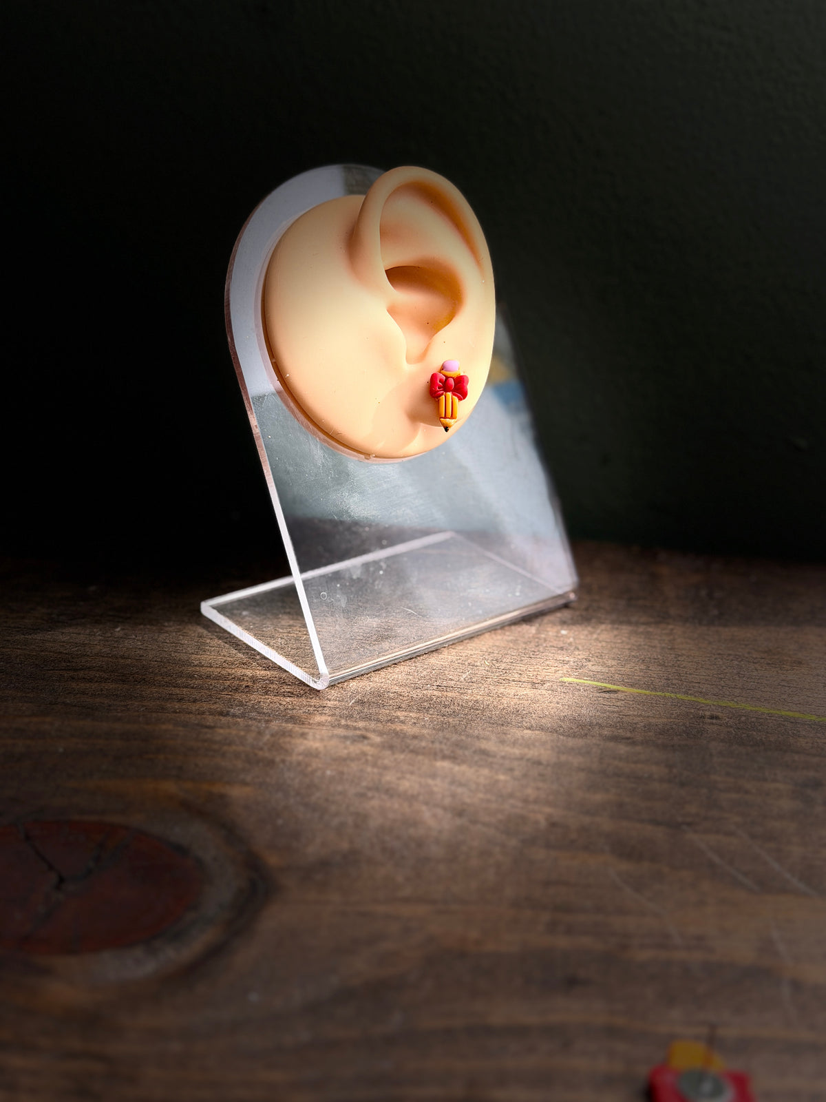 Enchanted Bow Pencil Stud Earrings ✏️🎀