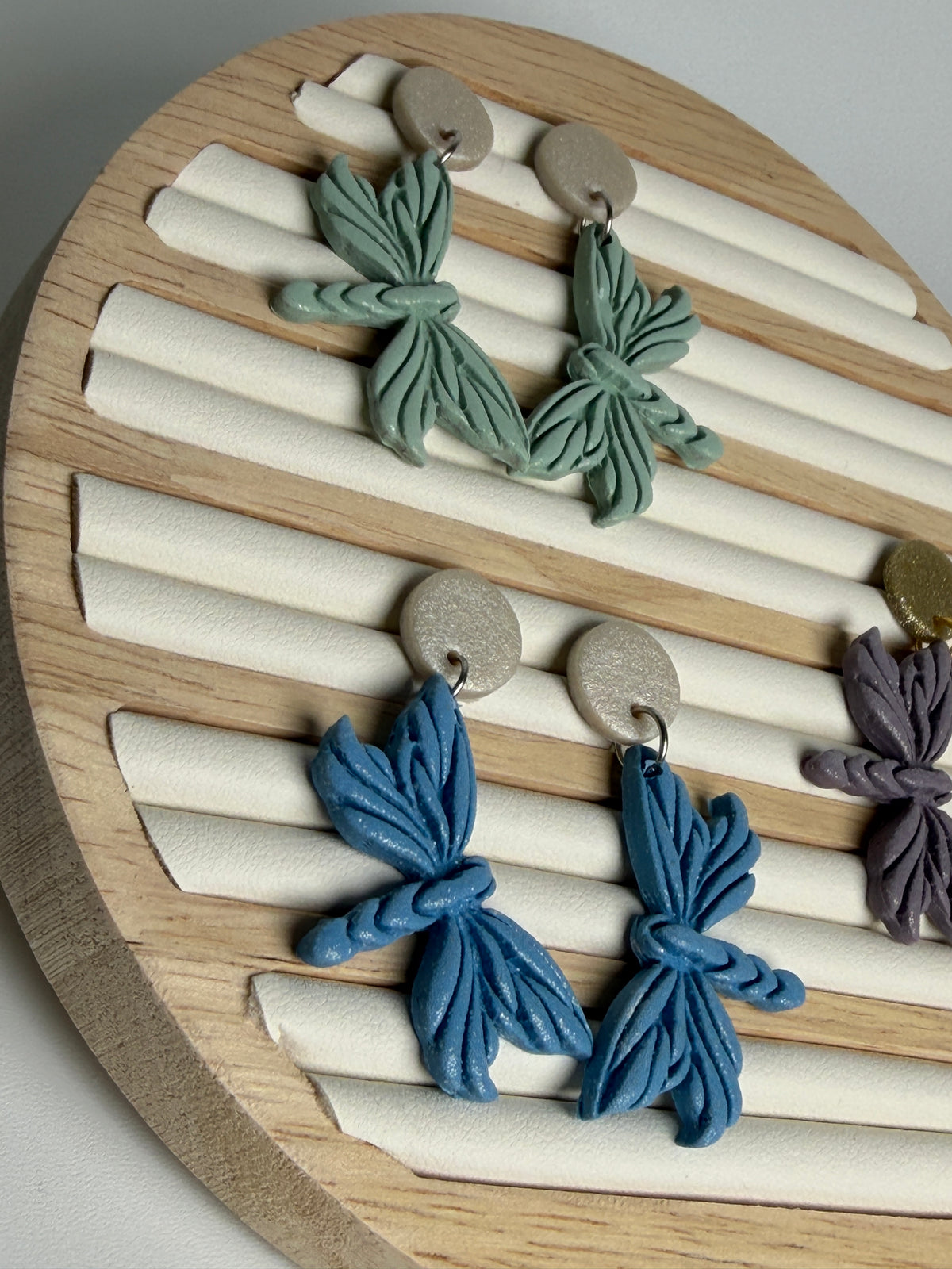 Enchanted Flutter Dragonfly Polymer Clay Dangles
