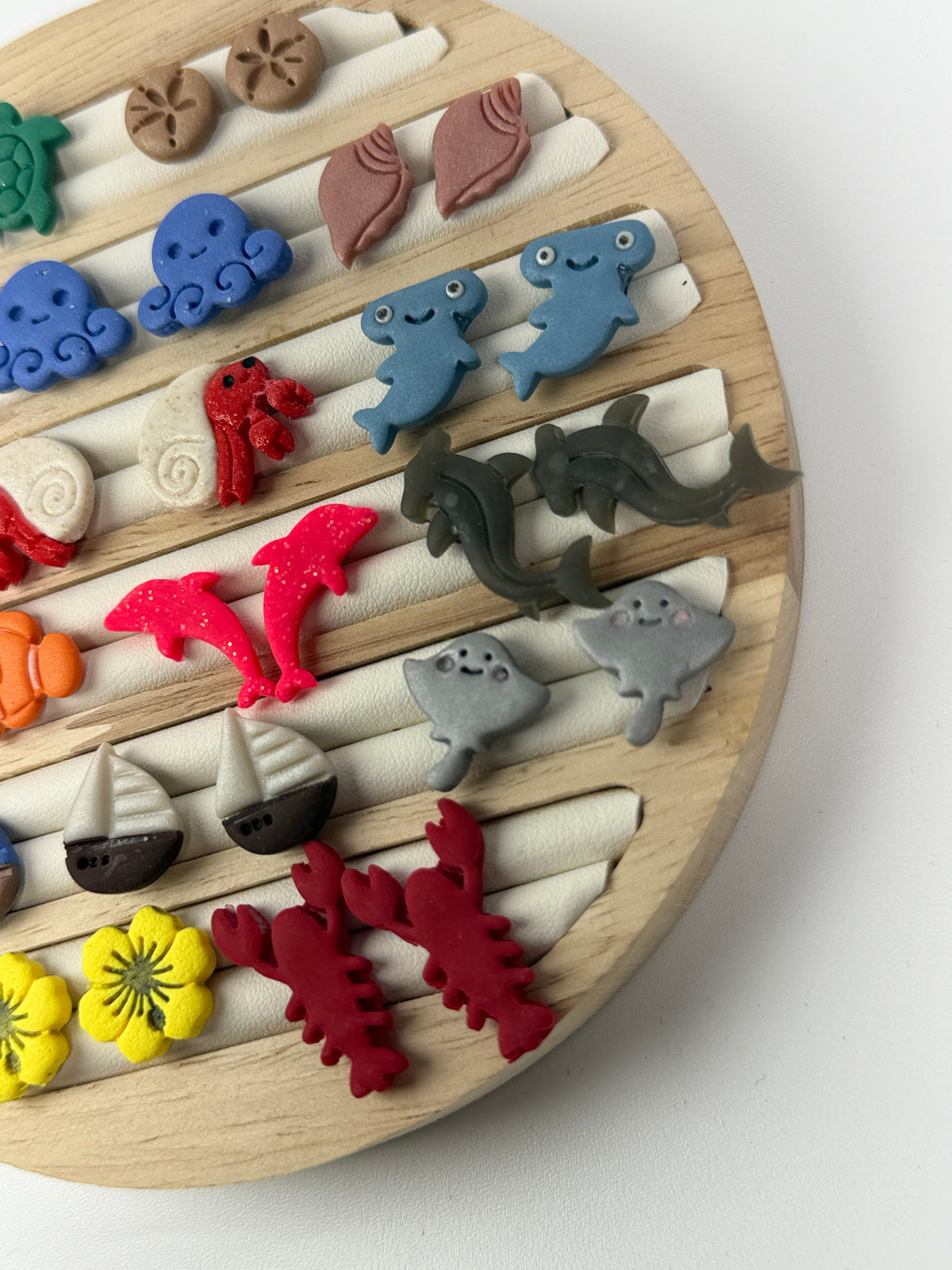 Coastal Polymer Clay Stud Collection