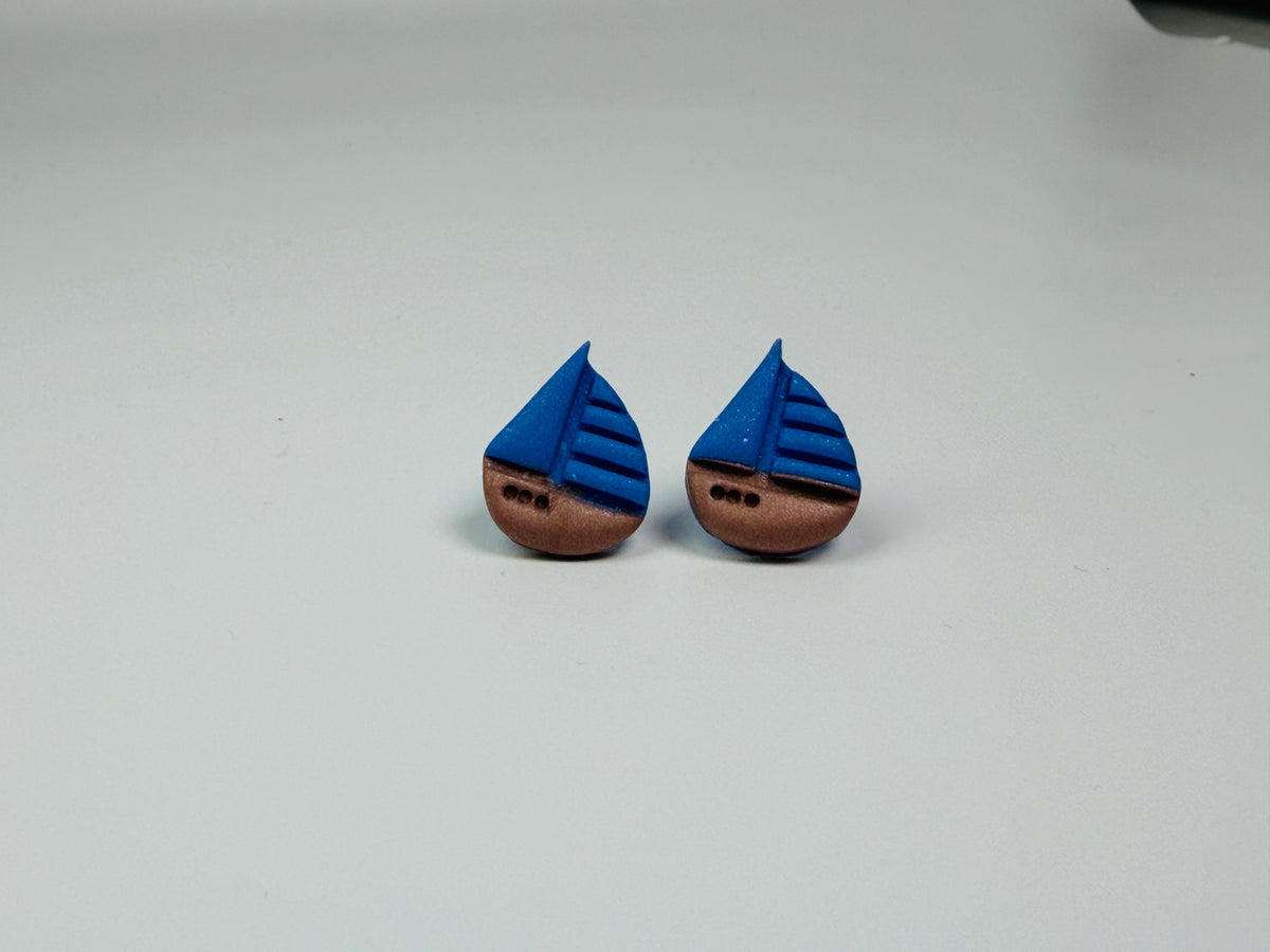 Coastal Polymer Clay Stud Collection