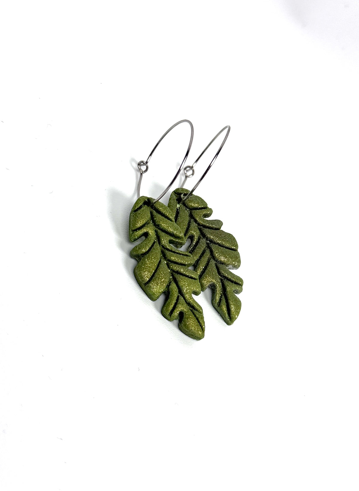 Monstera Leaf Dangle & Stud Earrings