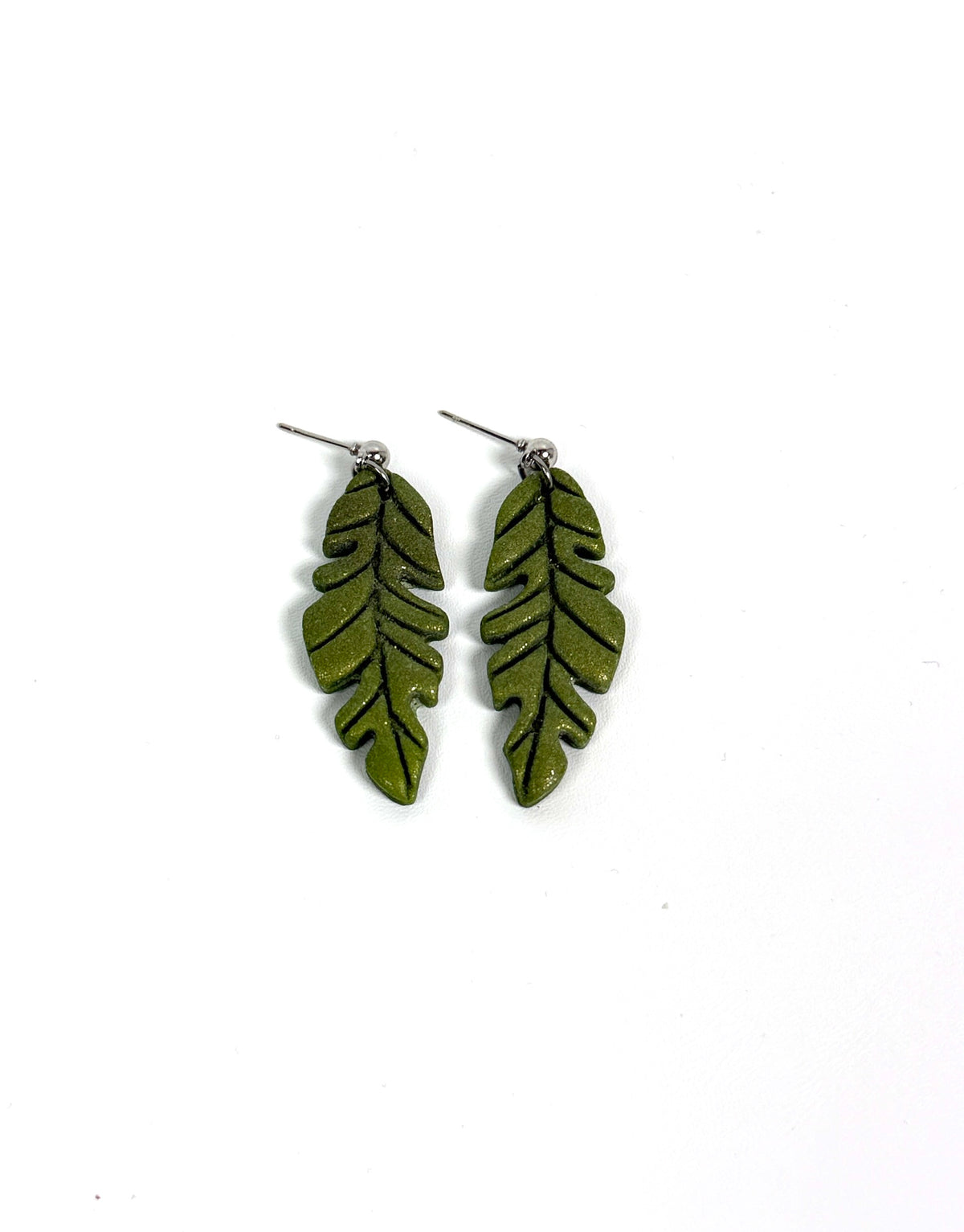 Monstera Leaf Dangle & Stud Earrings