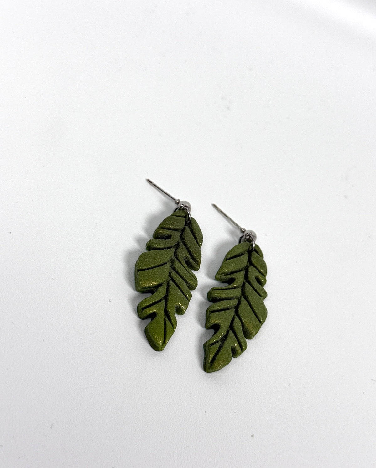 Monstera Leaf Dangle & Stud Earrings
