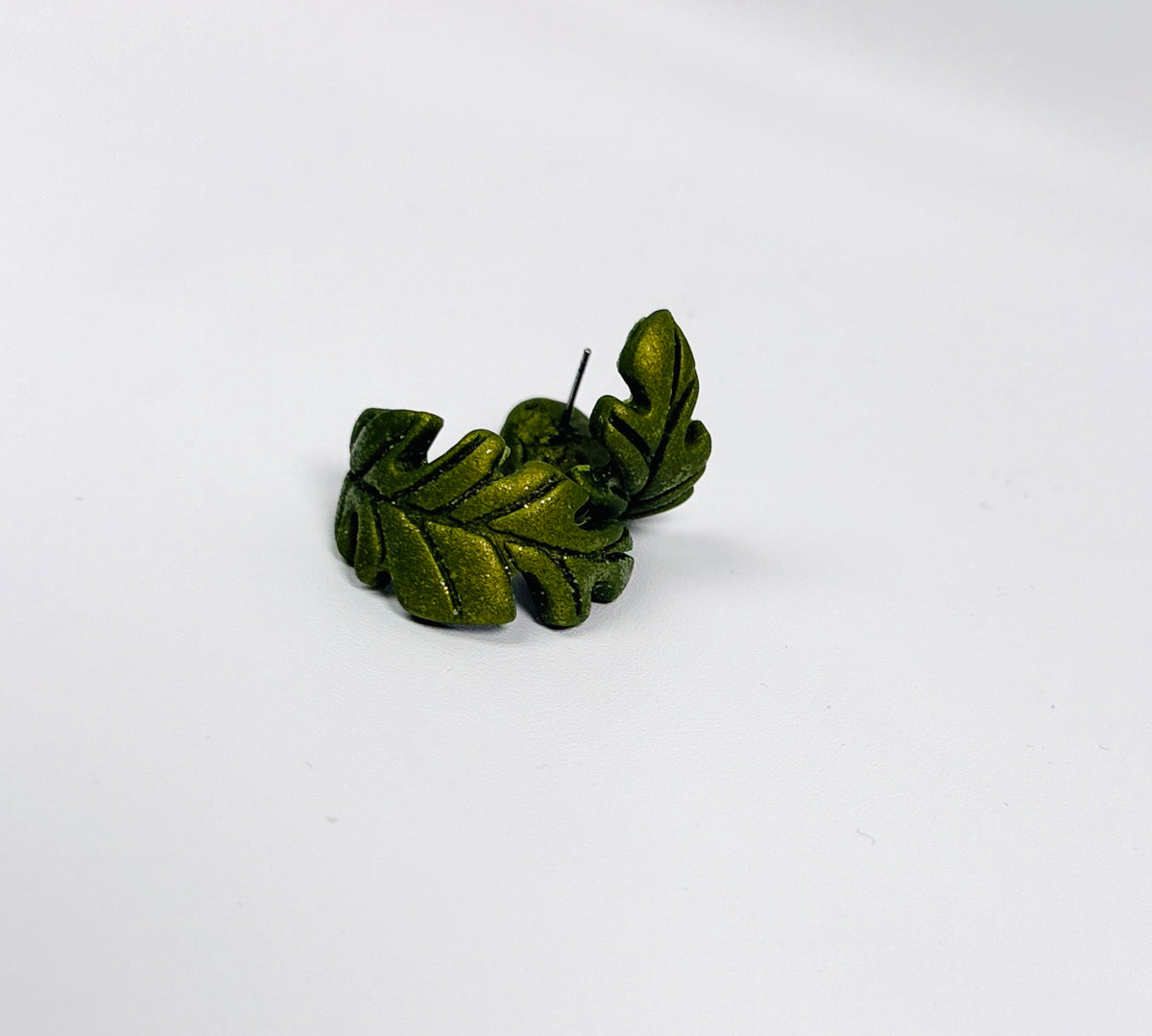 Monstera Leaf Dangle & Stud Earrings