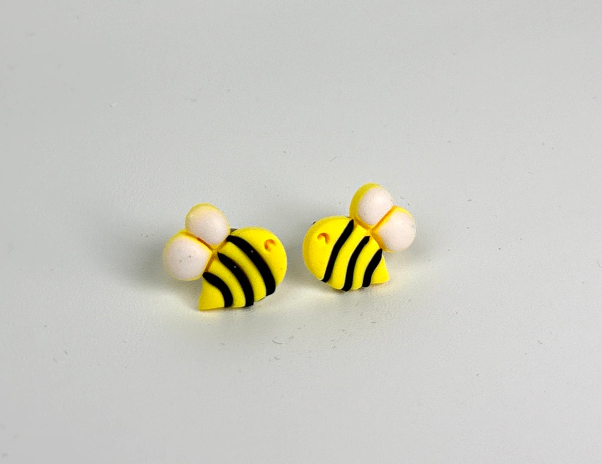 Bumblebee Polymer Clay Stud Earrings