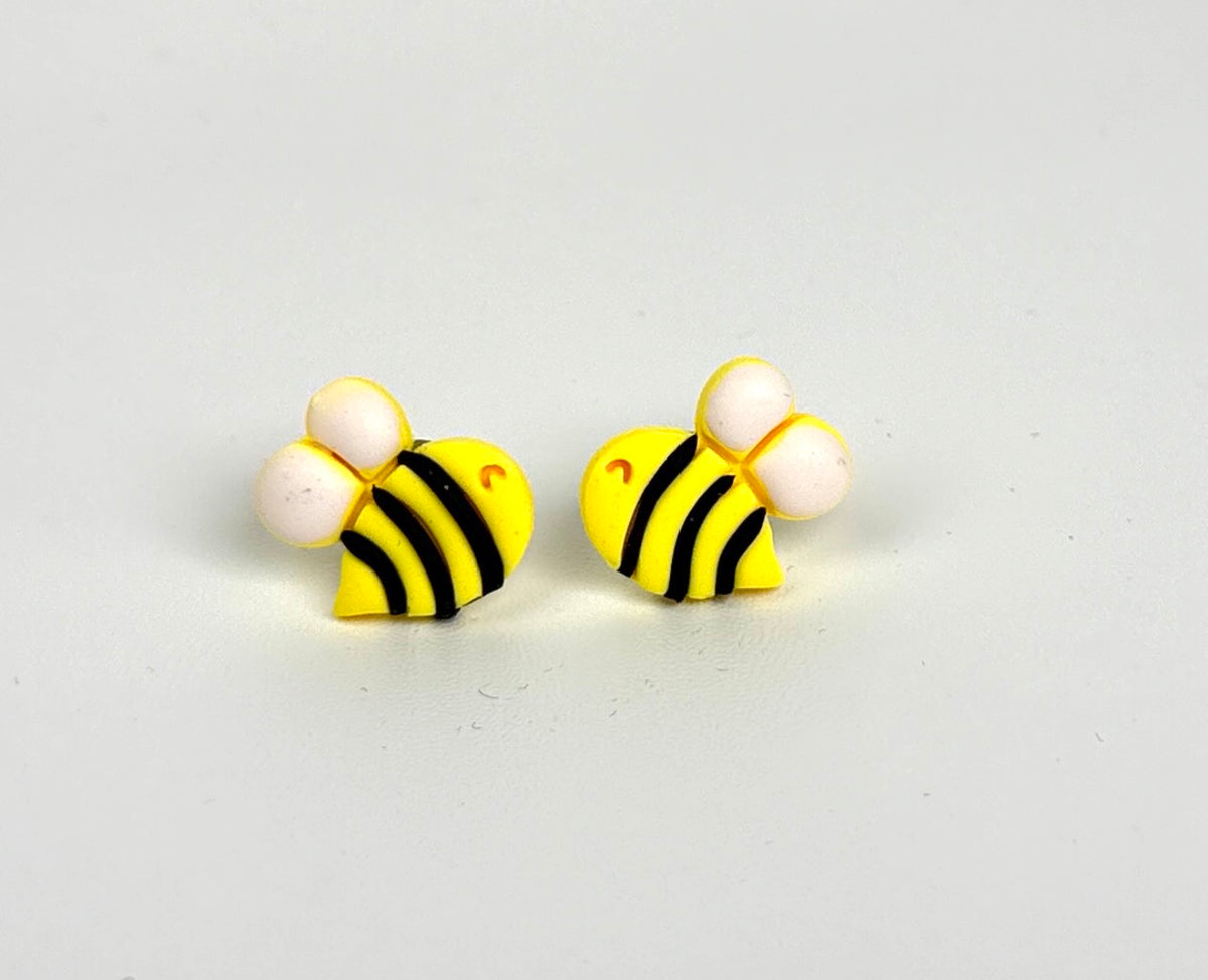 Bumblebee Polymer Clay Stud Earrings
