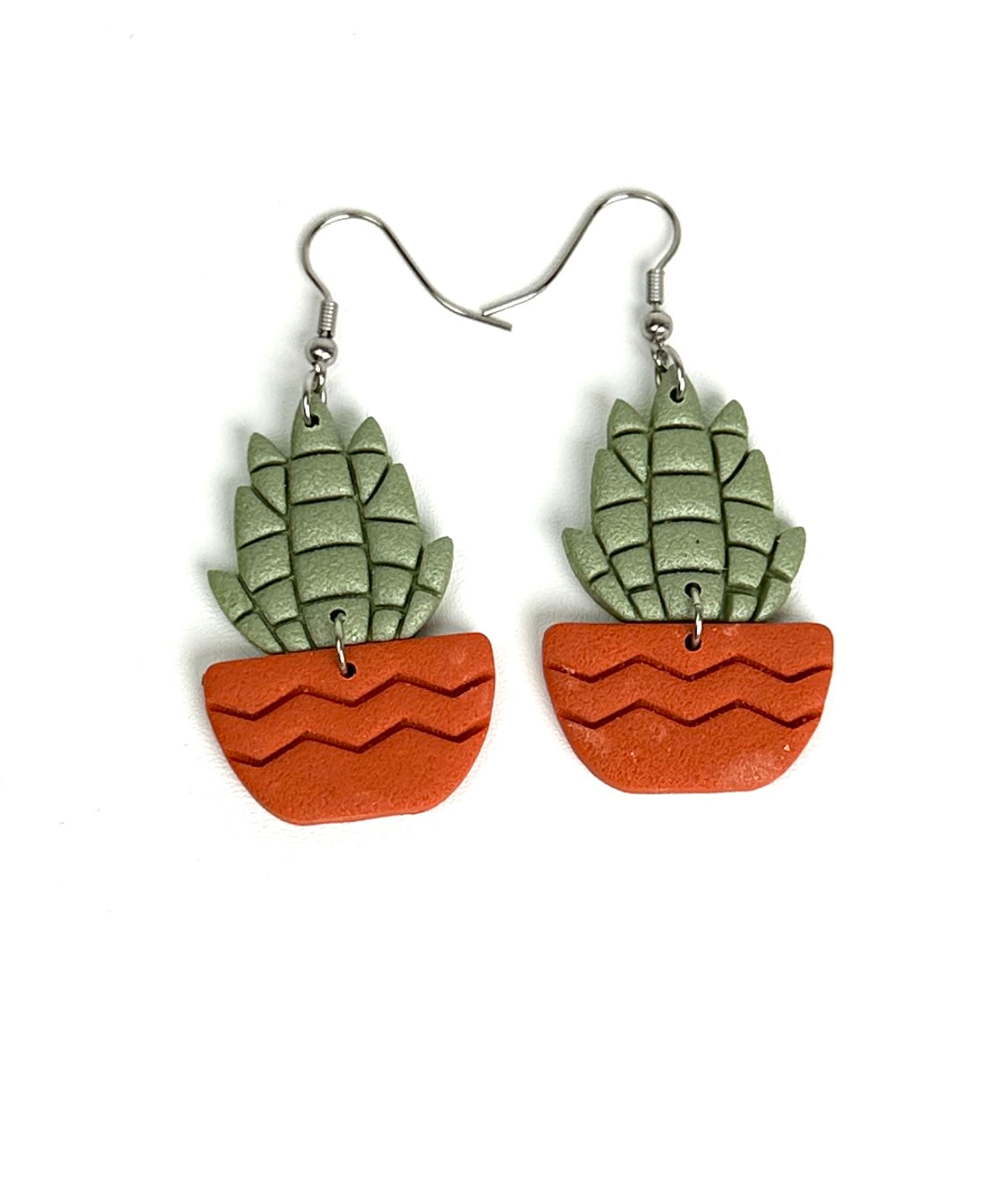 Succulent Plant Clay Earrings